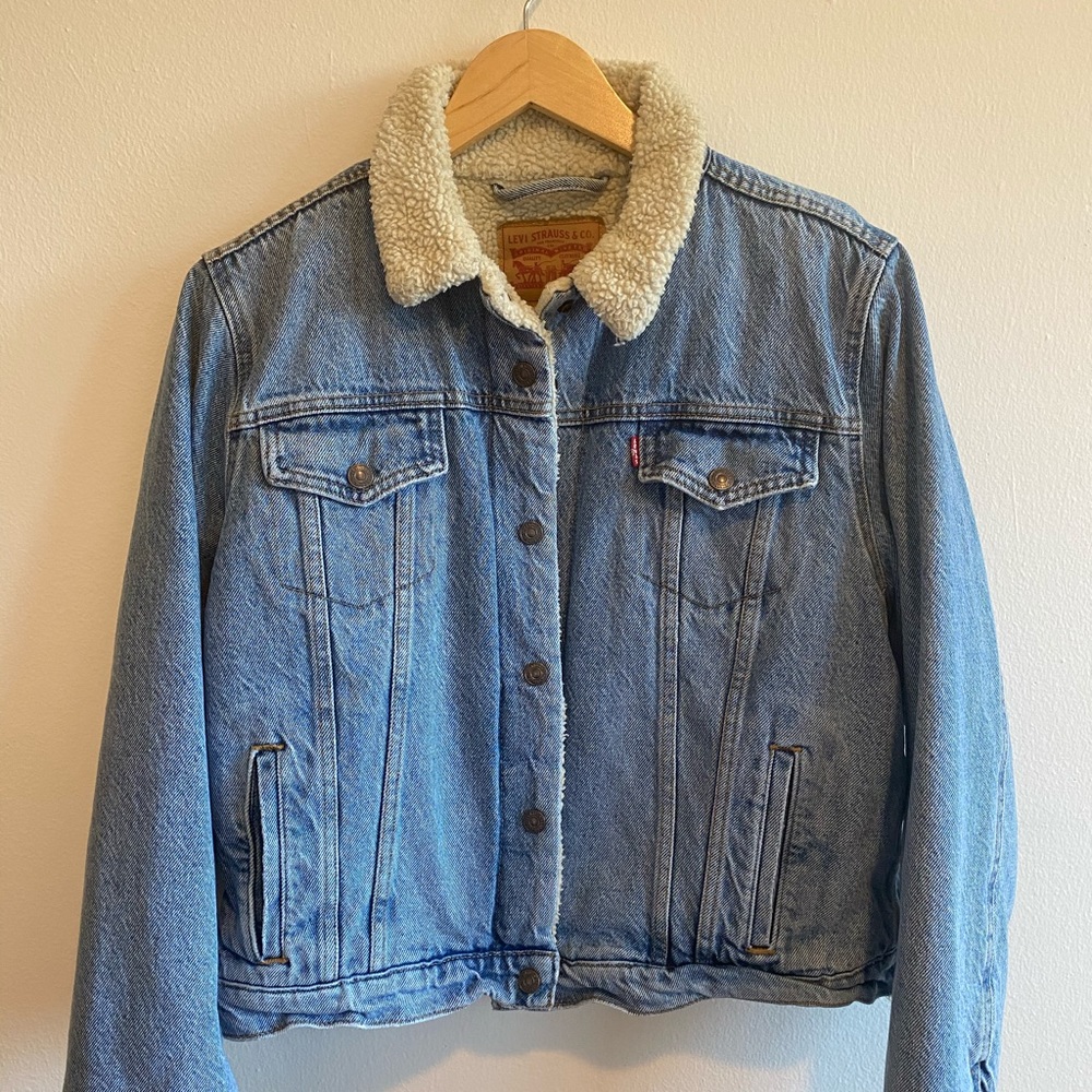 Levi’s Denim Sherpa Trucker Jacket